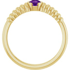 Half-Bezel Solitaire Ring