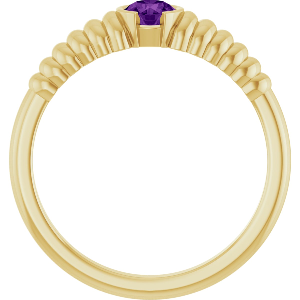 Half-Bezel Solitaire Ring