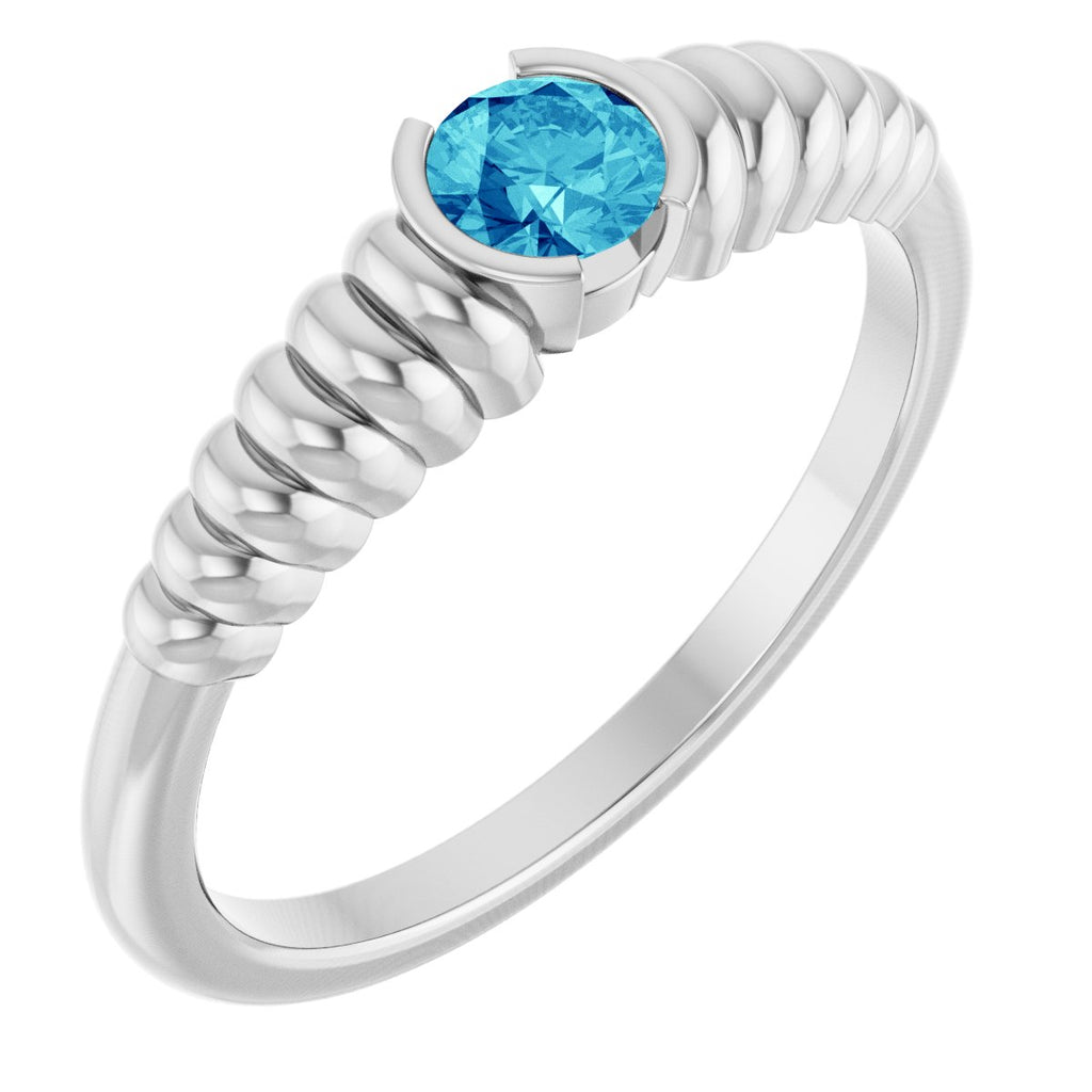 Half-Bezel Solitaire Ring