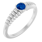 Half-Bezel Solitaire Ring