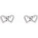 Interlocking Heart Stud Earrings