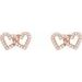 Interlocking Heart Stud Earrings