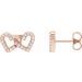 Interlocking Heart Stud Earrings