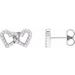 Interlocking Heart Stud Earrings