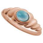 Bezel-Set Puffed Cabochon Ring