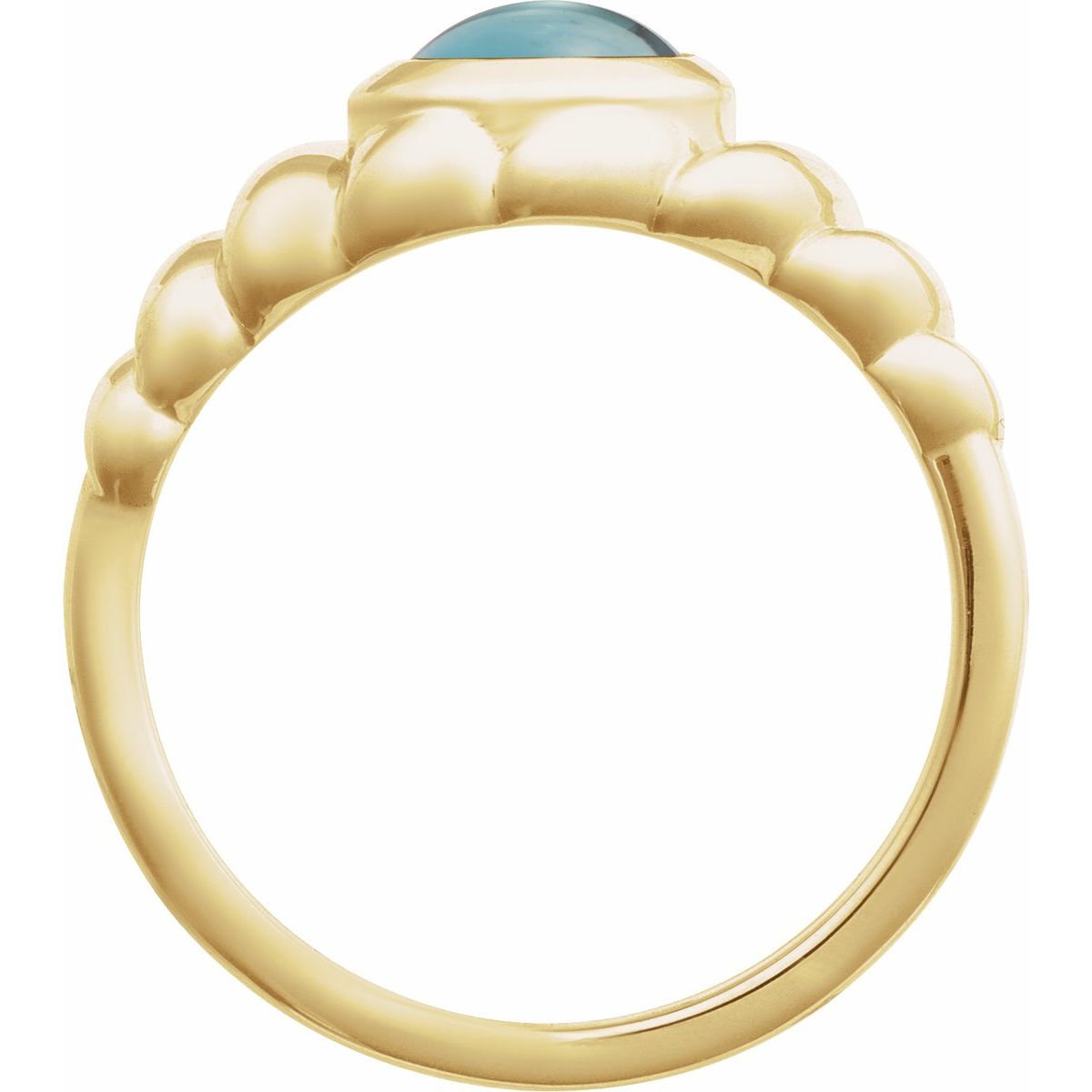 Bezel-Set Puffed Cabochon Ring
