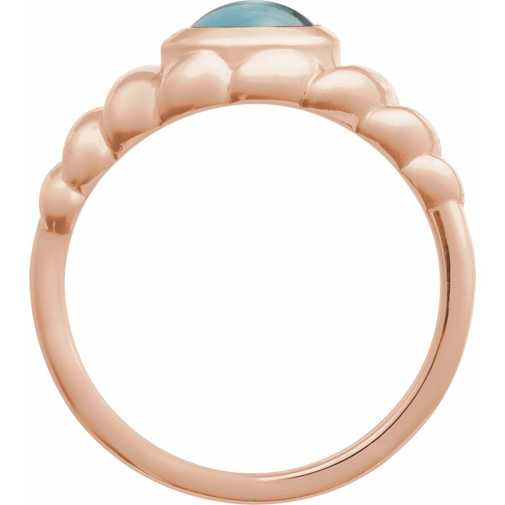 Bezel-Set Puffed Cabochon Ring
