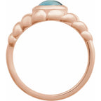Bezel-Set Puffed Cabochon Ring