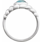 Bezel-Set Puffed Cabochon Ring