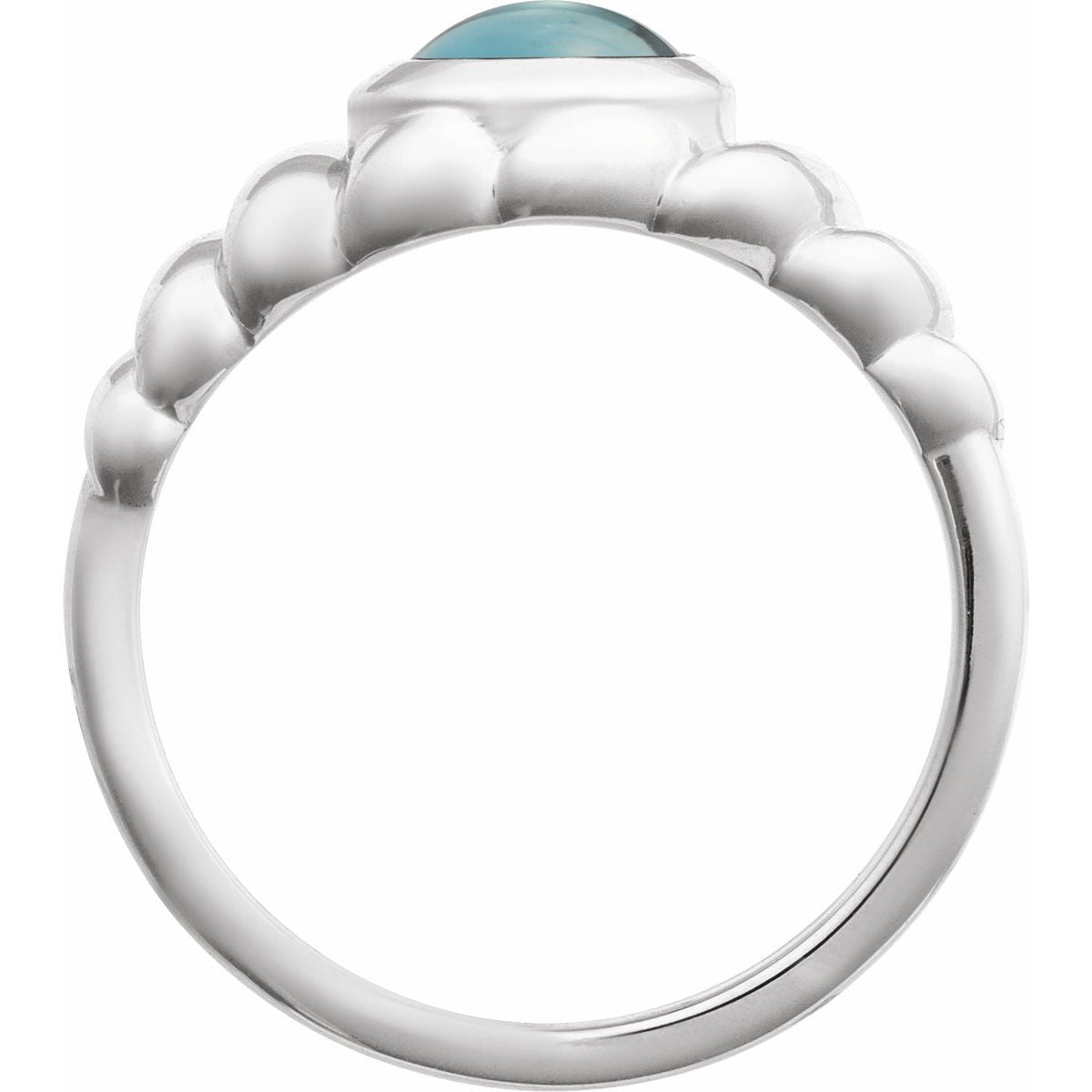Bezel-Set Puffed Cabochon Ring