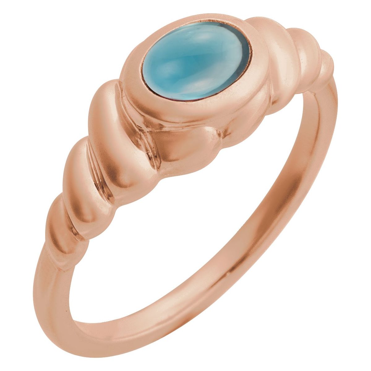 Bezel-Set Puffed Cabochon Ring