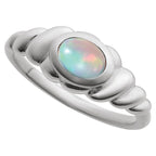 Bezel-Set Puffed Cabochon Ring