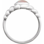 Bezel-Set Puffed Cabochon Ring