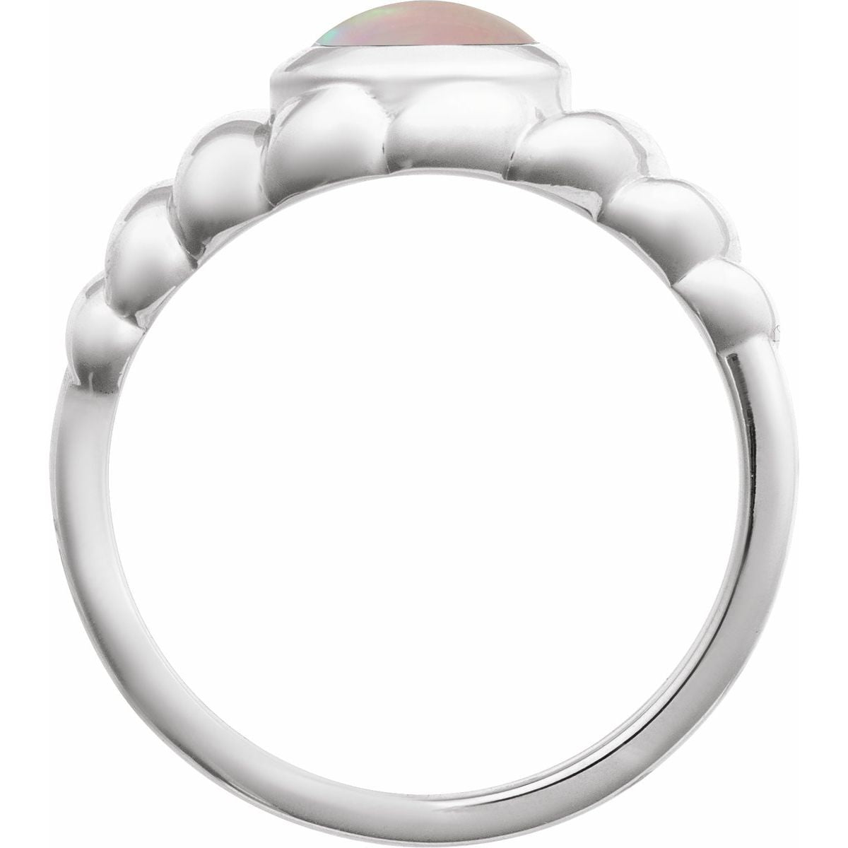 Bezel-Set Puffed Cabochon Ring