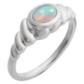 Bezel-Set Puffed Cabochon Ring