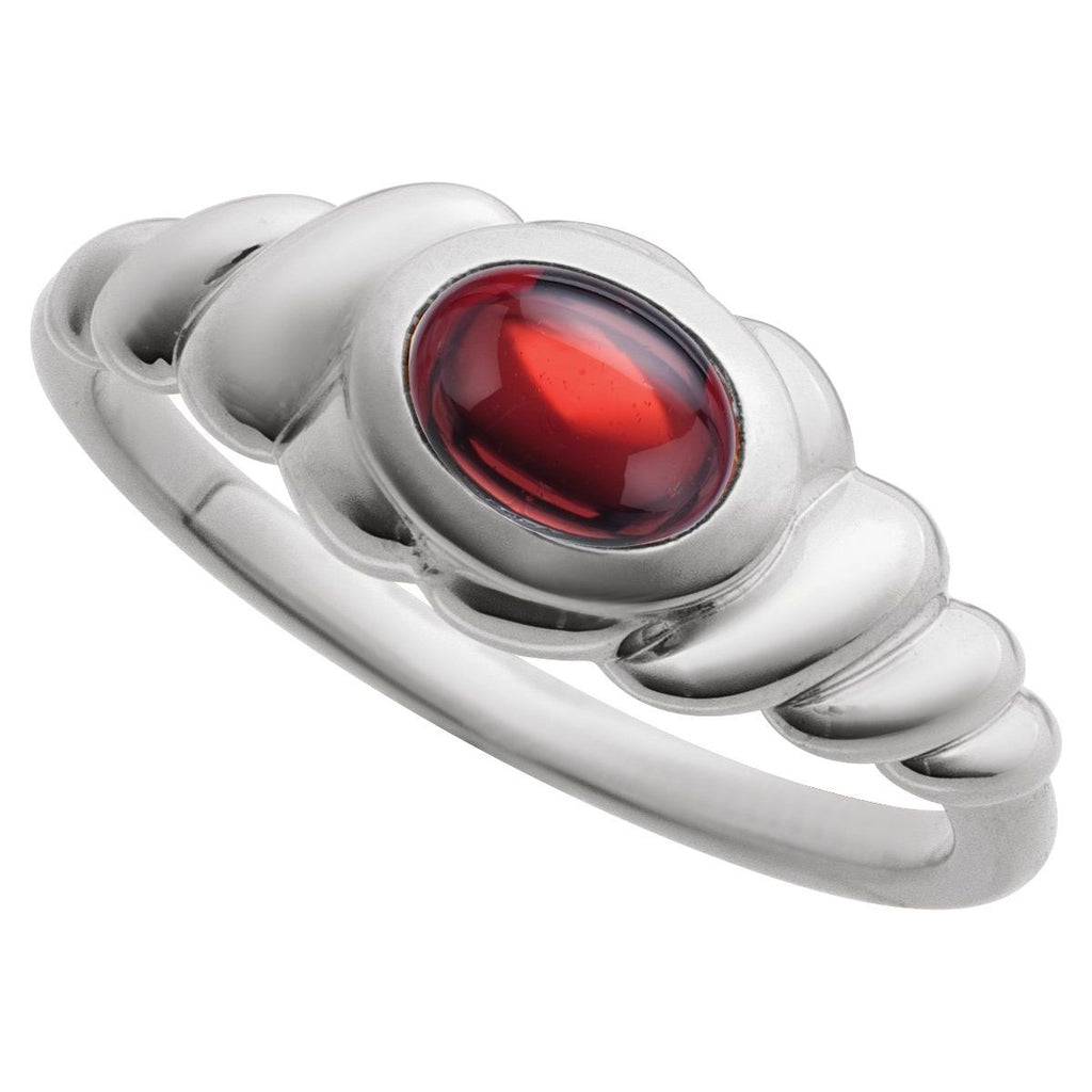 Bezel-Set Puffed Cabochon Ring