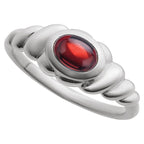 Bezel-Set Puffed Cabochon Ring
