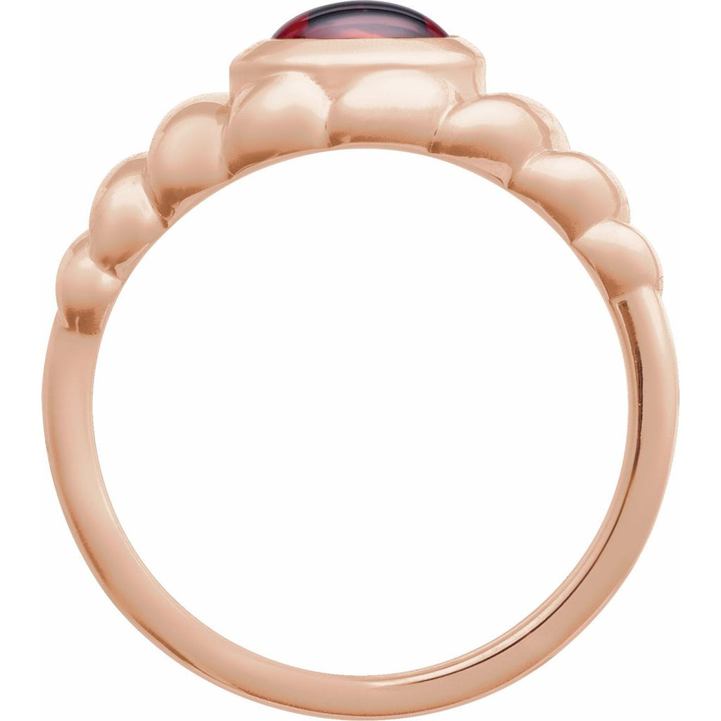 Bezel-Set Puffed Cabochon Ring
