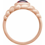 Bezel-Set Puffed Cabochon Ring