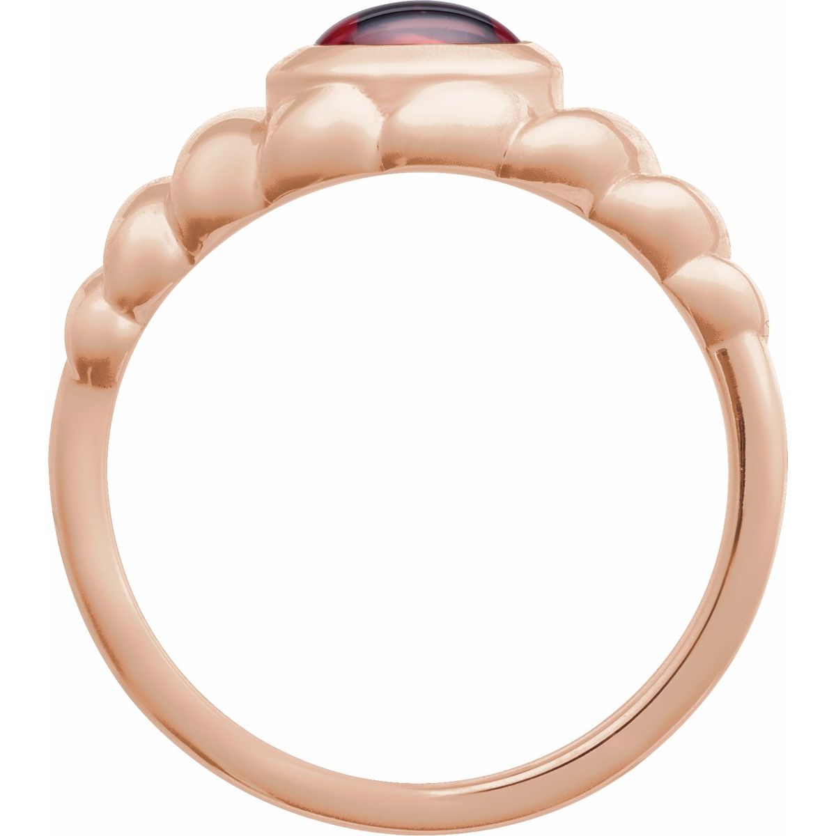 Bezel-Set Puffed Cabochon Ring