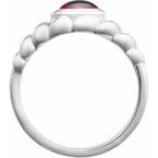 Bezel-Set Puffed Cabochon Ring