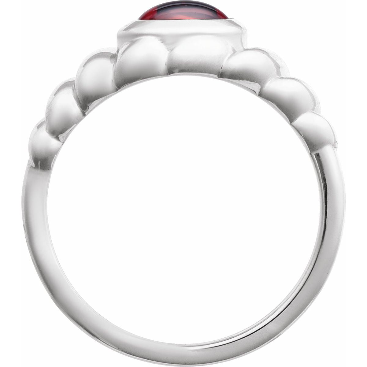 Bezel-Set Puffed Cabochon Ring