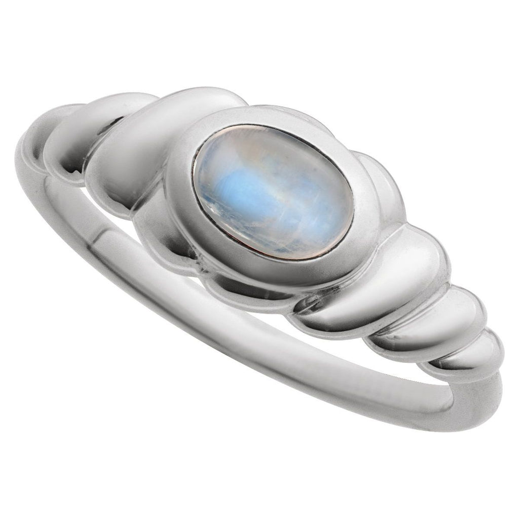 Bezel-Set Puffed Cabochon Ring
