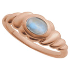 Bezel-Set Puffed Cabochon Ring