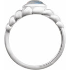 Bezel-Set Puffed Cabochon Ring
