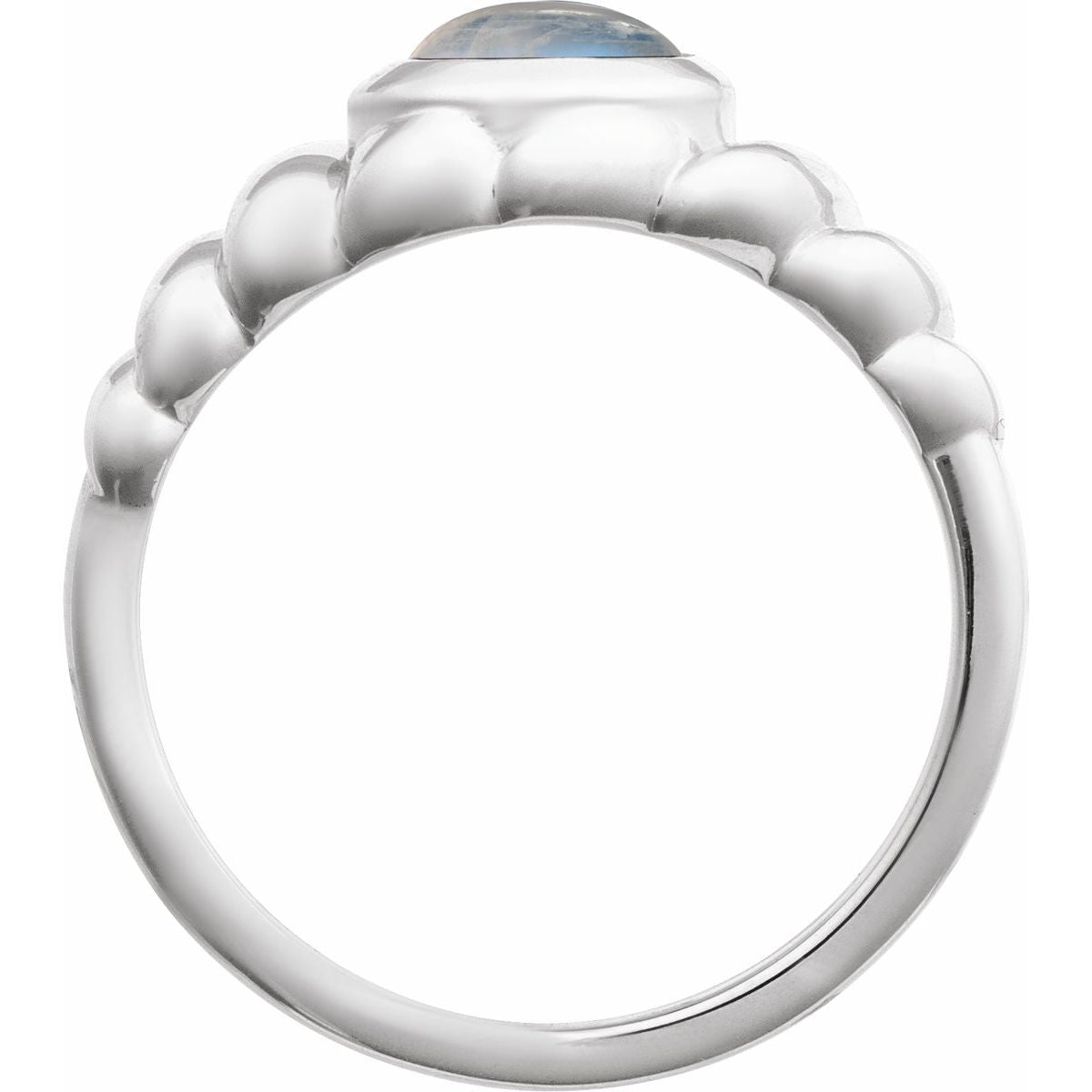 Bezel-Set Puffed Cabochon Ring