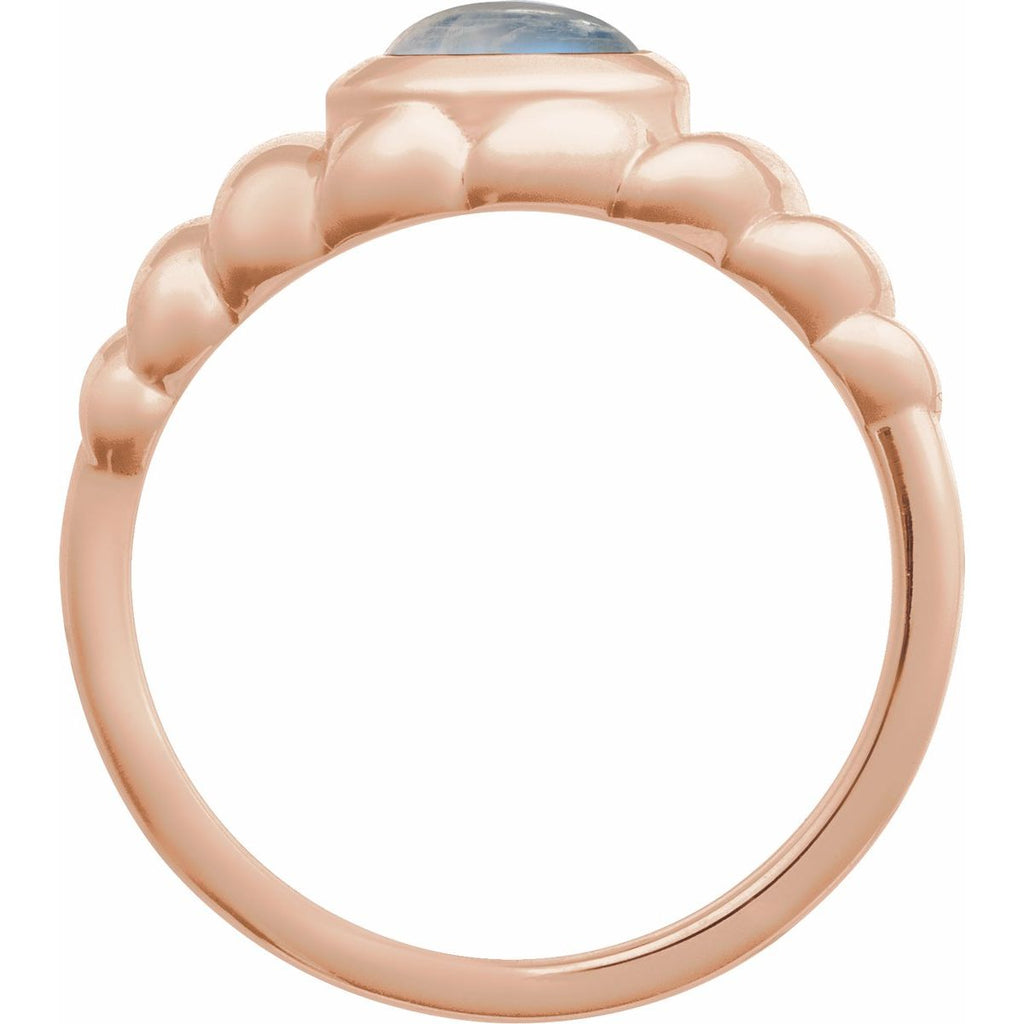Bezel-Set Puffed Cabochon Ring
