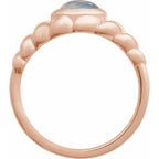 Bezel-Set Puffed Cabochon Ring