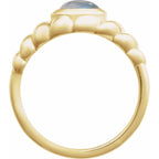 Bezel-Set Puffed Cabochon Ring