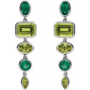 Multi-Stone Dangle Earrings