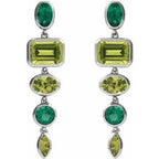 Multi-Stone Dangle Earrings