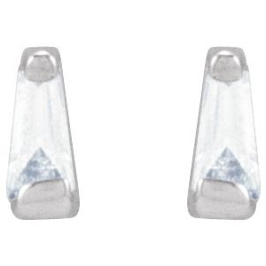 Tapered Baguette Channel-Set Stud Earrings