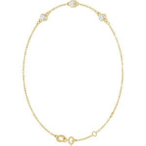 Bezel-Set Link Bracelet