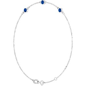 Bezel-Set Link Bracelet