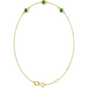 Bezel-Set Link Bracelet