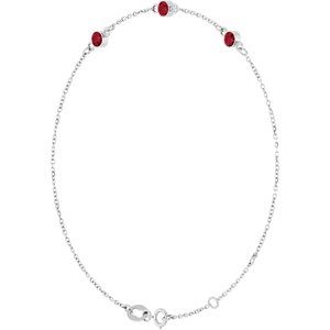 Bezel-Set Link Bracelet