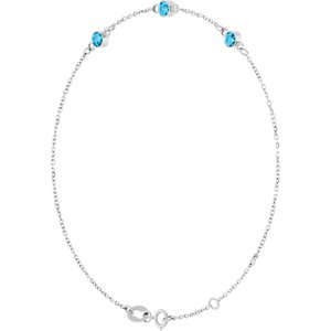 Bezel-Set Link Bracelet