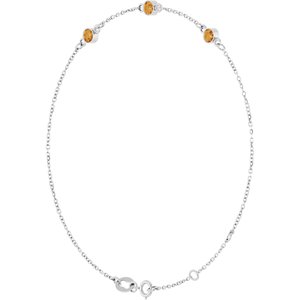 Bezel-Set Link Bracelet