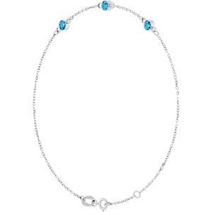 Bezel-Set Link Bracelet