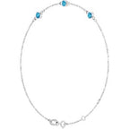 Bezel-Set Link Bracelet