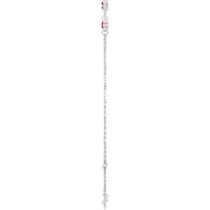 Bezel-Set Link Bracelet