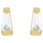 Tapered Baguette Channel-Set Stud Earrings