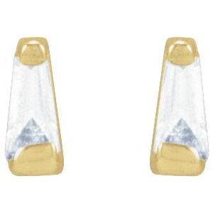 Tapered Baguette Channel-Set Stud Earrings
