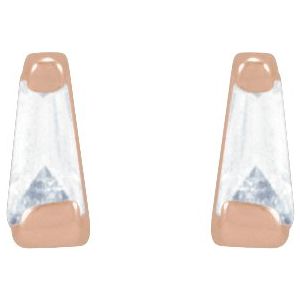 Tapered Baguette Channel-Set Stud Earrings