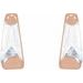 Tapered Baguette Channel-Set Stud Earrings
