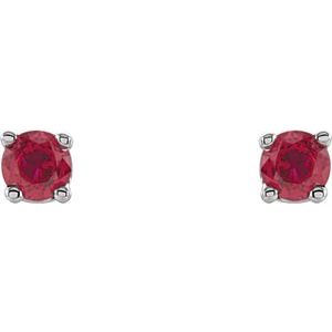 Round 4-Prong Lightweight Stud Earrings